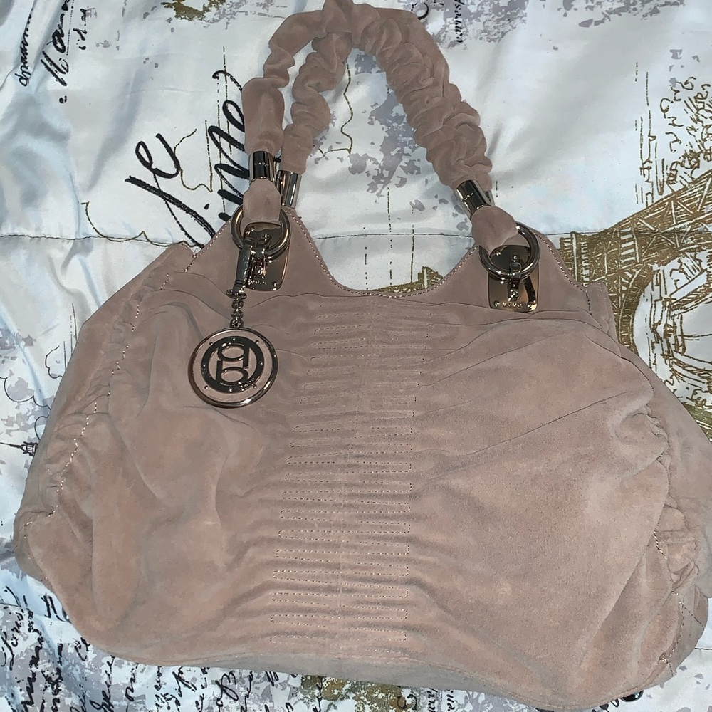Large suede Bebe purse. Excellent condition!